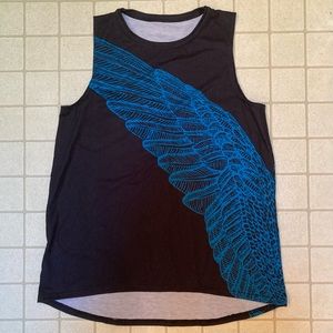 Black Milk Clothing Teal Wing Summer High Low Tank (limited) - size: small / S